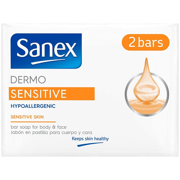 Sanex Dermo Sensitive Soap Bar 90g Pack of 2 - welzo