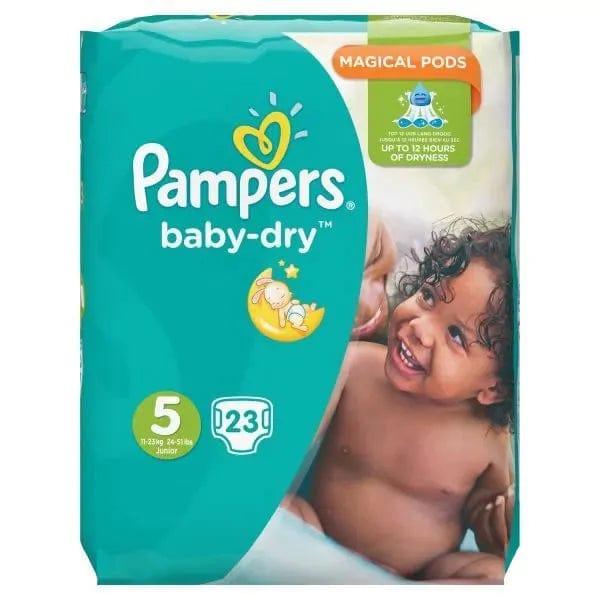 Pampers Baby Dry (unisex) Junior Pack of 23 - welzo