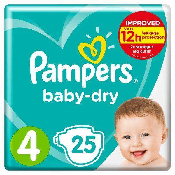 Pampers Baby Dry (unisex) Maxi Pack of 25 - welzo