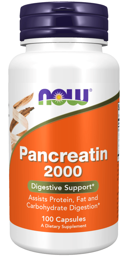 Pancreatin 2000 (10X 200 mg) 100 Capsules - Now Foods - welzo