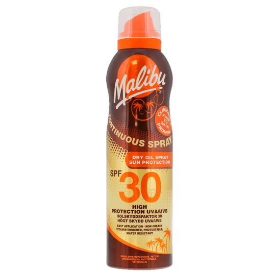 Malibu Continuous Dry Oil Spray SPF30 UVA 3* 175ml - welzo