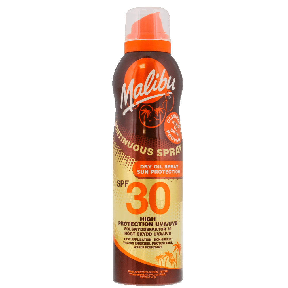 Malibu Continuous Dry Oil Spray SPF30 UVA 3* 175ml - welzo