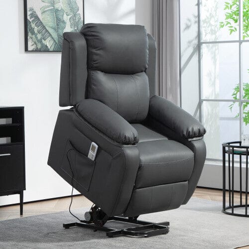 Oversized Recliner Massaging Armchair – Swivel Lounge Chair with Heat & Extended Footrest