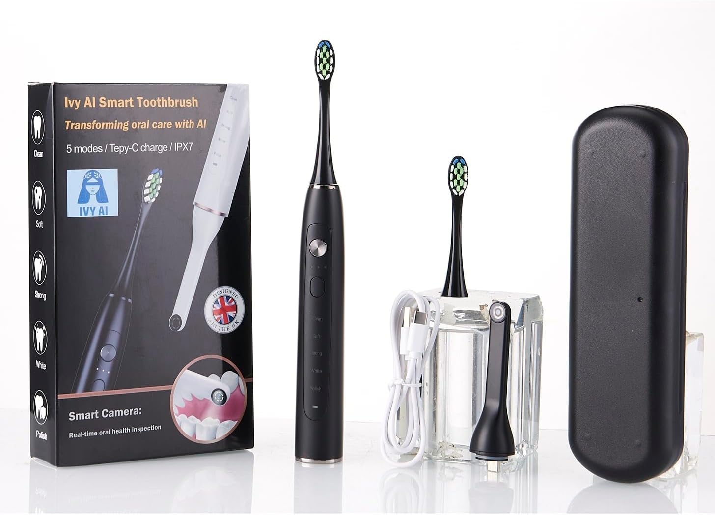 Ivy AI Smart Tooth Bresh mit HD -Kamera