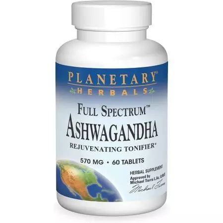 Herbais planetários espectro completo Ashwagandha 570mg 60 comprimidos