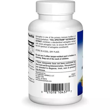 Planetų žolelių pilnas spektro astragalus ekstraktas 500 mg 120 tablečių