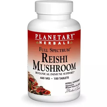 Planetary Herbals Pełne spektrum reishi grzyb 460 mg 100 tabletek