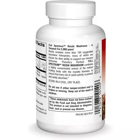 Herbais planetários Spectrum completo reishi cogumelo 460mg 100 comprimidos