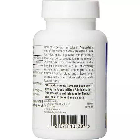 Planetariske urter Holy Basil Extract 450 mg 120 kapsler