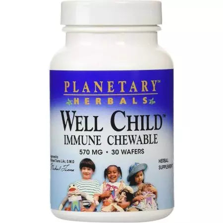 Planetary Herbals Well Child Immune Chewable 560mg 30 Wafers