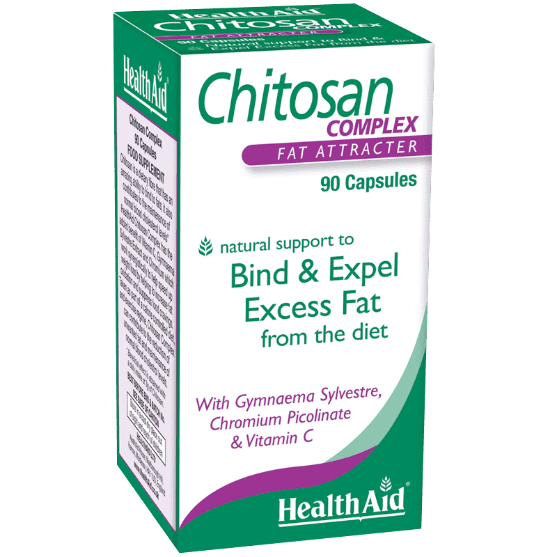 HealthAid Chitosan Complex Fat Attracter Capsules Pack of 90 - welzo