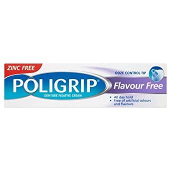 Poligrip Flavour Free Denture Fixative Cream 40g - welzo