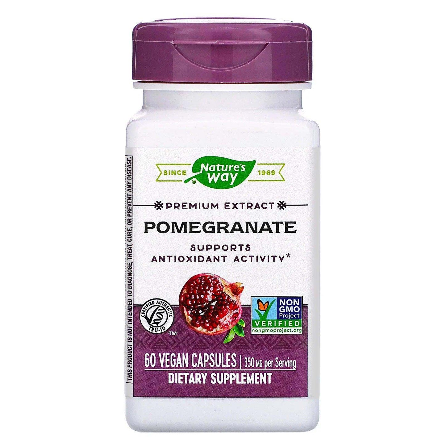 Pomegranate 350mg, 60 Vegan Capsules - Nature's Way - welzo