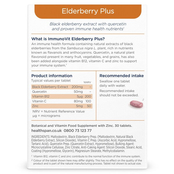 Healthspan ImmunoVit Elderberry Plus