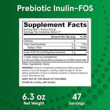 Prebiotic Inulin FOS Powder, 180g - Jarrow Formulas - welzo