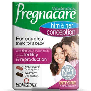 Pregnacare Conception Him & Her Tablets Pack of 60 - welzo
