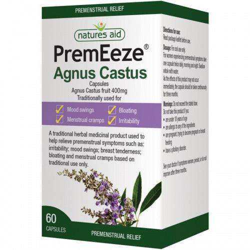 PremEeze® 400mg (Agnus Castus) 60 Caps - Nature's Aid - welzo