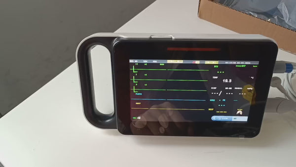 EKG-potilasvalvonta 7-tuumainen kosketusnäyttö kannettava 6-parametri