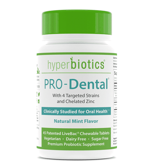 Pro-Dental Probiotics (Natural Mint Flavour) 45 Chewable Tablets – Hyperbiotics - welzo