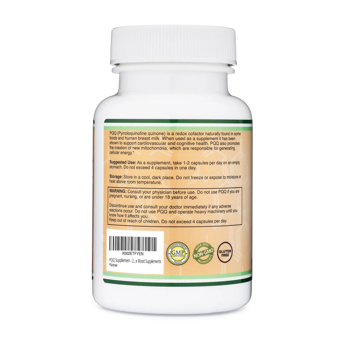 Διπλό ξύλο PQQ - 60 x 20 mg κάψουλες