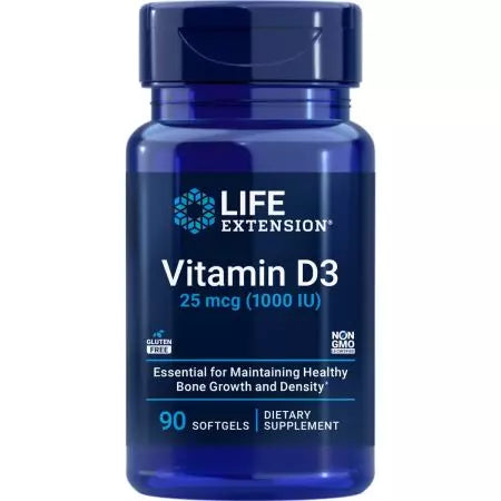 Elupikendus D3 -vitamiin 25 mcg (1000 RÜ) 90 pehmetgelli