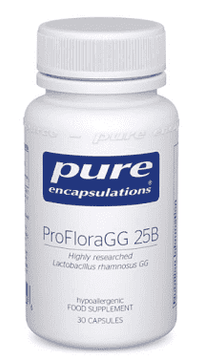Pure Encapsulations ProFloraGG 25B Lactobacillus rhamnosus GG 30 capsules bottle available in the UK from Welzo