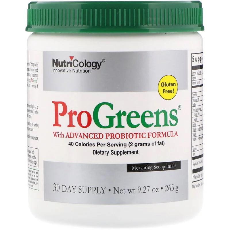 ProGreens with Advanced Probiotic Formula Powder, 265g - Nutricology - welzo