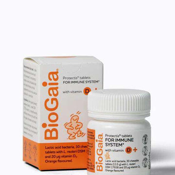 Protectis Tablets with Vitamin D+ (30 Chewable Tablets) - BioGaia - welzo