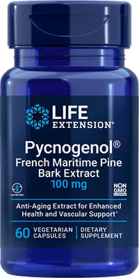 Pycnogenol® French Maritime Pine Bark Extract - 100 mg - 60 vegetarian capsules - Life Extension - welzo