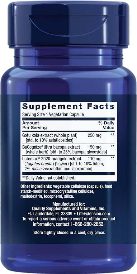 Quick Brain Nootropic (30 veg capsules) - Life Extension - welzo