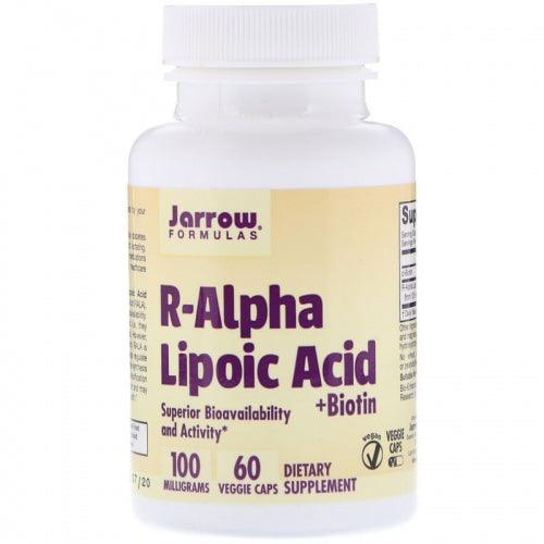 R-Alpha Lipoic Acid + Biotin, 60 Capsules - Jarrow Formulas - welzo