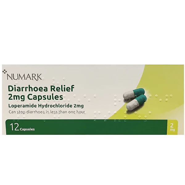 Numark Diarrhoea Relief (Loperamide 2mg) Capsules Pack of 12 - welzo