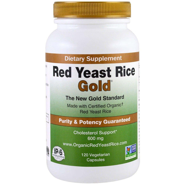 Red Yeast Rice Gold 600mg, 120 Capsules - IP6 International - welzo