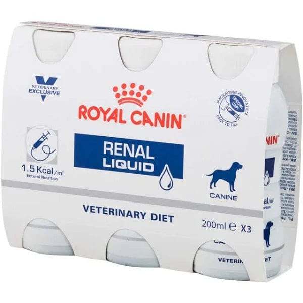 Royal Canin Renal Liquid for Dogs 200ml Pack of 3 - welzo