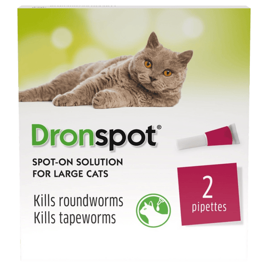 Drontal Dronspot Spot-On Solution for Large Cats Pack of 2 - welzo