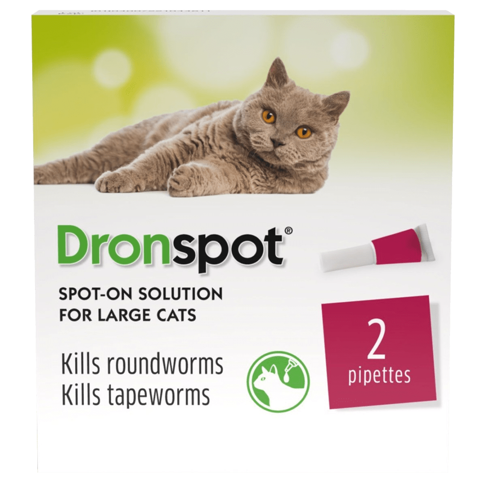 Drontal Dronspot Spot-On Solution for Large Cats Pack of 2 - welzo