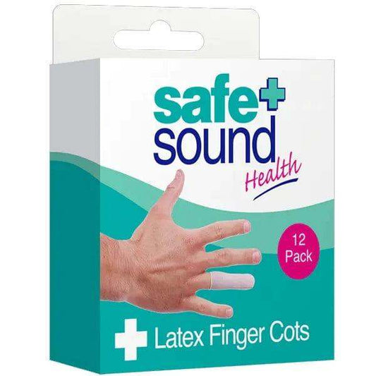 Safe & Sound Latex Finger Cots Pack of 12 - welzo