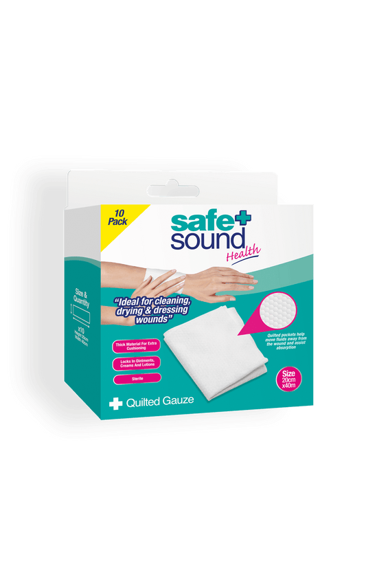 Safe & Sound Quilted Gauze Pads Pack of 10 - welzo