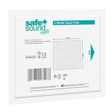 Safe & Sound Sterile Gauze Pads 10cm x 10cm Pack of 3 - welzo