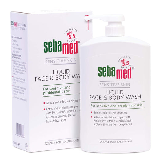Sebamed Liquid Face & Body Wash 1Ltr - welzo
