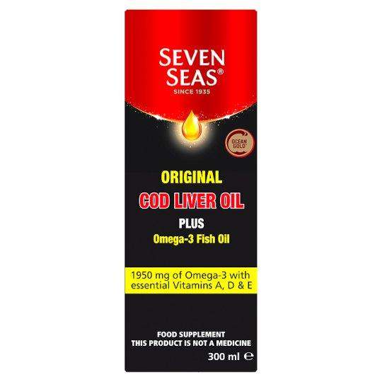 Seven Seas Original Cod Liver Oil Plus Omega 3 Fish Oil 450ml - welzo