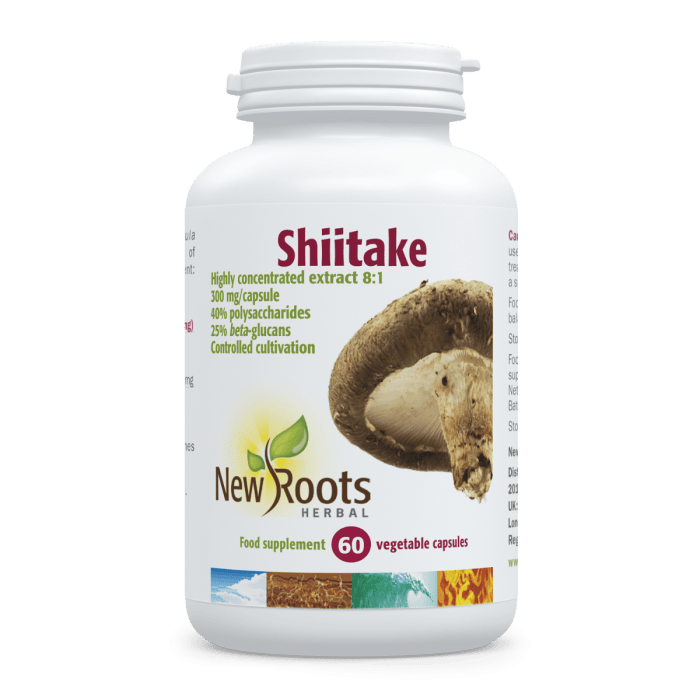 New Roots Herbal Shiitake 300 mg – 60 капсули