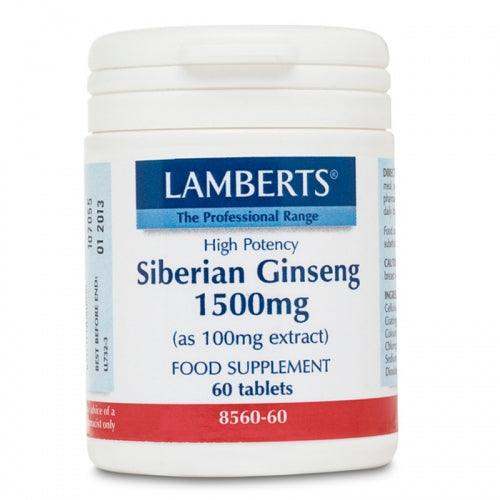 Siberian Ginseng 1500mg - 60 Tablets - Lamberts - welzo