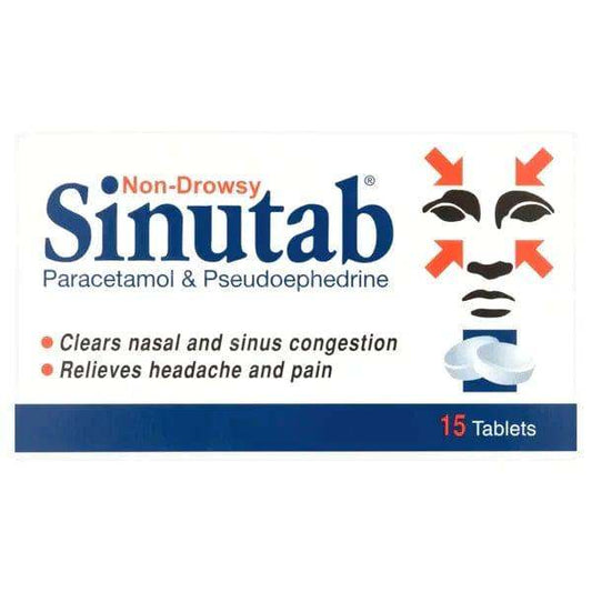 Sinutab Tablets Non-drowsy Pack of 15 - welzo