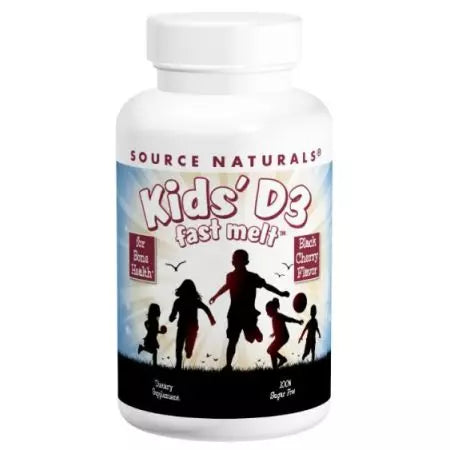 Quelle Naturals Kinder Vitamin D3 400iu 100 schwarze Kirsche schnell schmilzt