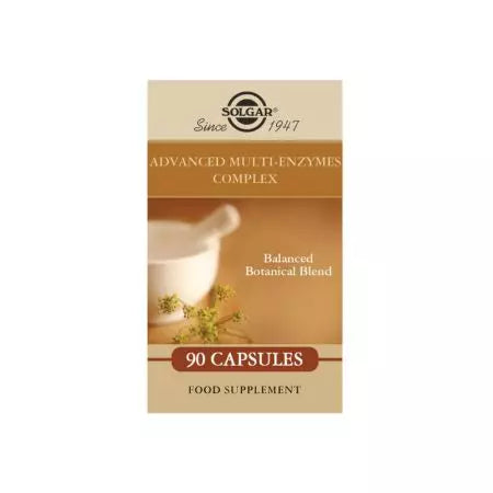 Solgar Advanced Multienzyme Complex Vegetable Capsules Pack på 90