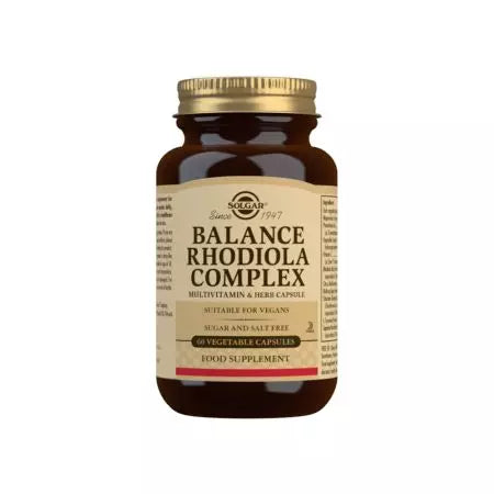 Solgar Balance Rhodiola Complexo Cápsulas vegetais pacote de 60