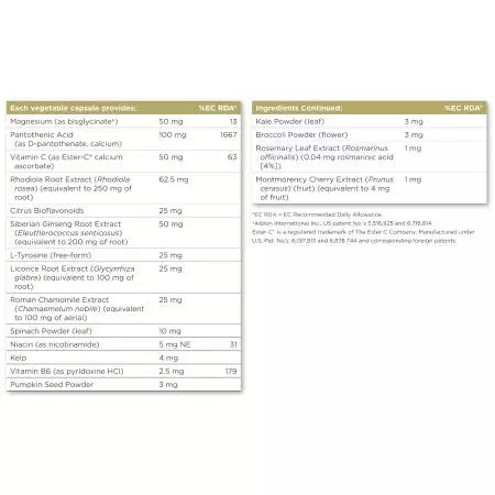 Solgar Balance Rhodiola Complexo Cápsulas vegetais pacote de 60