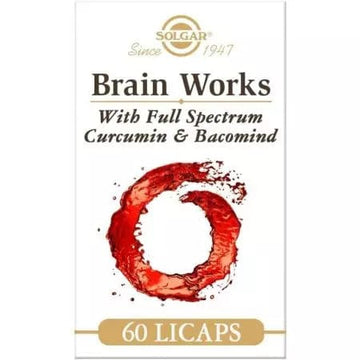 Solgar Brain Works with Full Spectrum Curcumin & BacoMind 60 Capsules