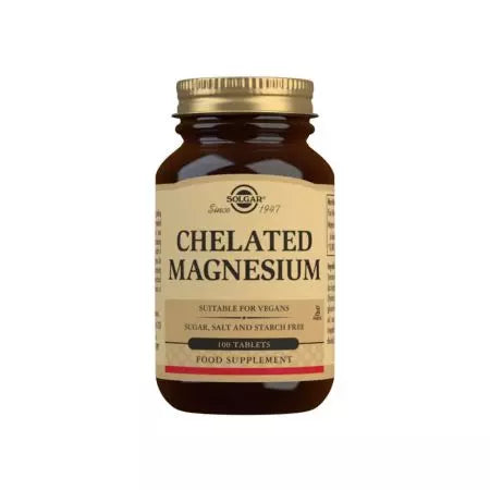 Solgar Chelated Magnesium Tablets pachet de 100